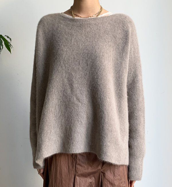  「ファーウールポンチョプルオーバー」|ニット・セーター|