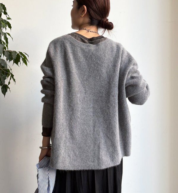  「ファーウールポンチョプルオーバー」|ニット・セーター|
