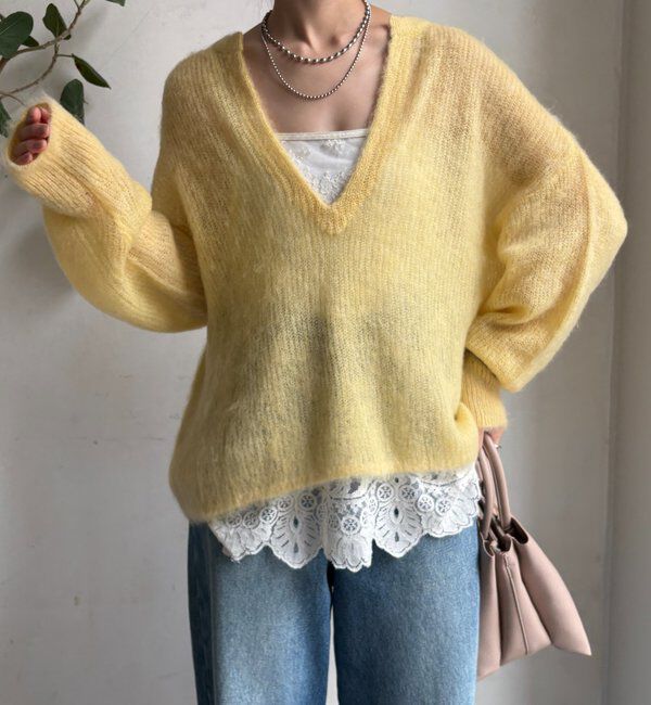  「【新色追加】起毛モヘヤスキッパープルオーバー」|ニット・セーター|