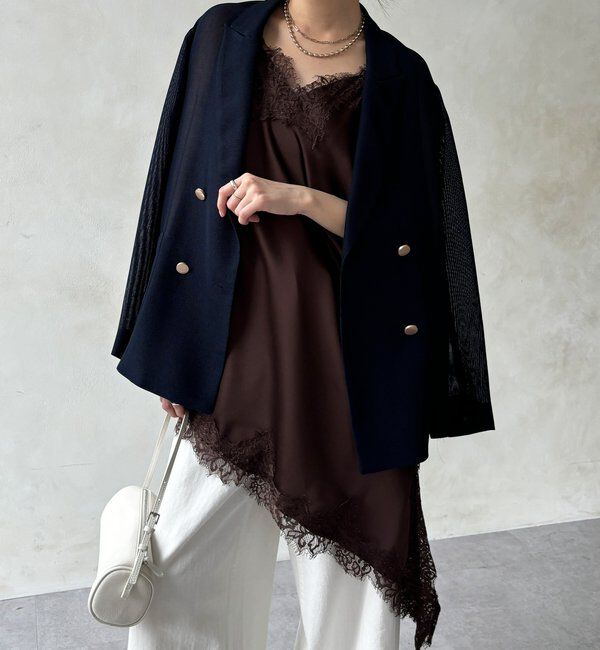  「アシメレースキャミ」|シャツ・ブラウス|