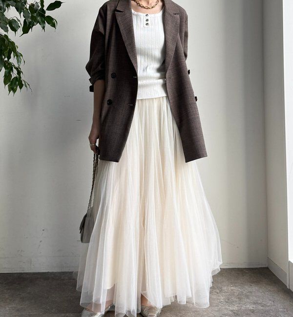  「ダブルチュールスカート」|スカート|