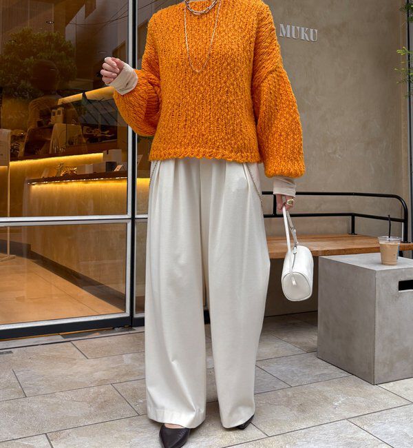  「ウールスラブロービングニット」|ニット・セーター|