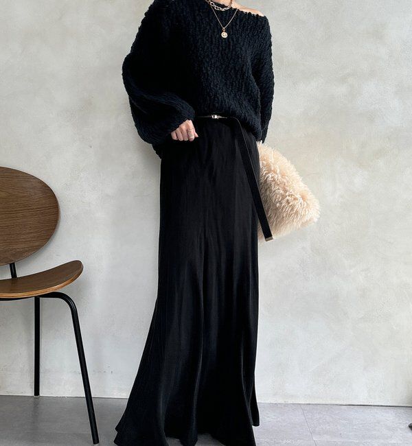  「ウールスラブロービングニット」|ニット・セーター|