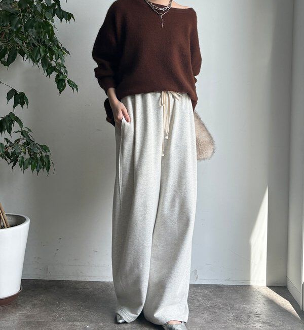  「ファーウールボートネックプルオーバー」|ニット・セーター|