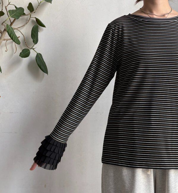  「袖フリルトップス」|Tシャツ・カットソー|