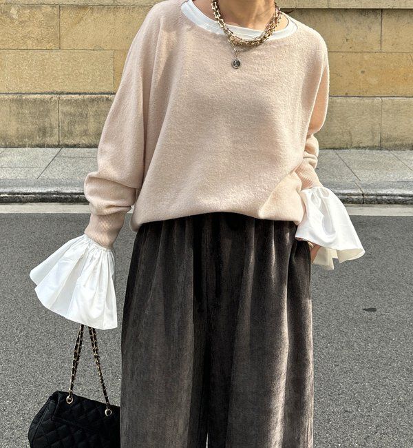  「メリノウール100%ボートネック」|ニット・セーター|