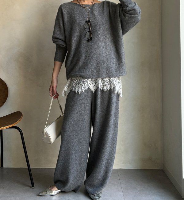  「メリノウール100%ボートネック」|ニット・セーター|