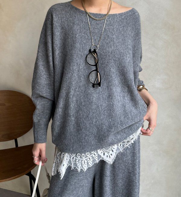  「メリノウール100%ボートネック」|ニット・セーター|