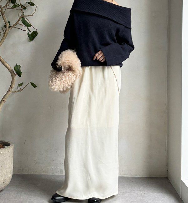  「サテンストレートスカート」|スカート|