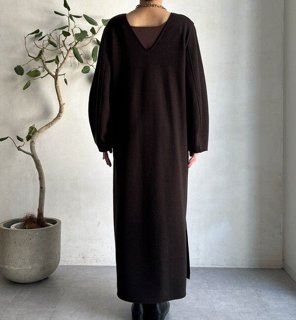  「【前後2WAY】裏起毛袖ボリュームワンピース」|ワンピース|