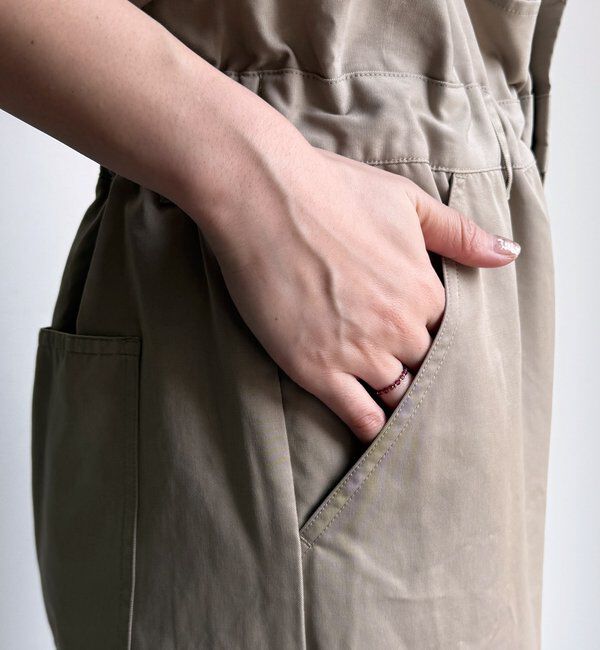  「ウエスト折り返しギャザーパンツ」|チノ|