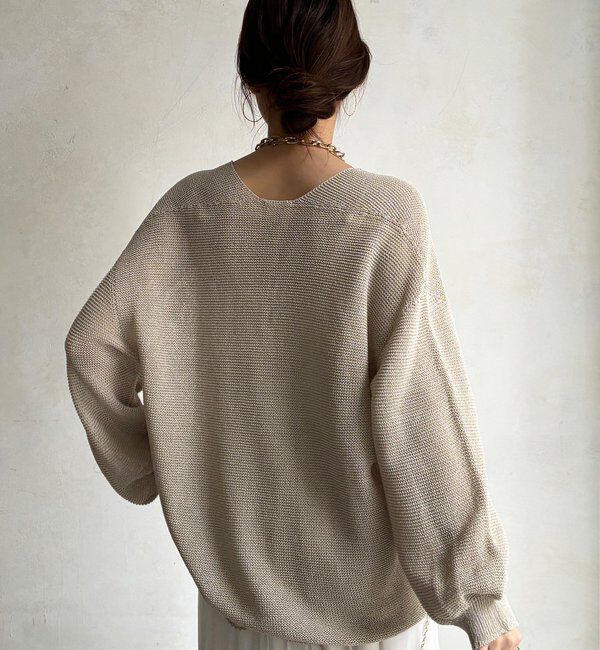  「ガーター深Vプルオーバー」|ニット・セーター|