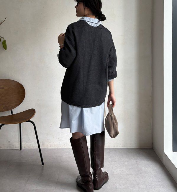  「ガーター深Vプルオーバー」|ニット・セーター|
