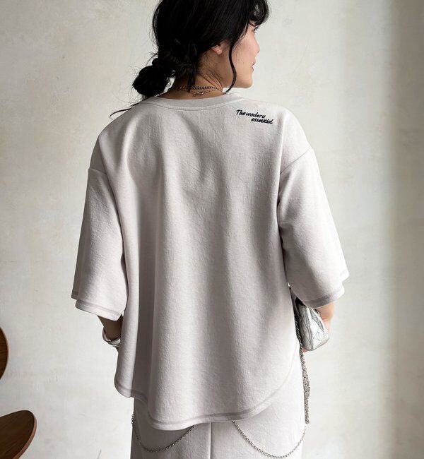  「【セットアップ可能】バックワンポイントロゴ刺繍プルオーバー」|Tシャツ・カットソー|