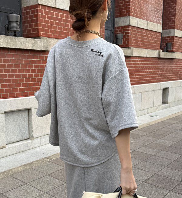  「【セットアップ可能】バックワンポイントロゴ刺繍プルオーバー」|Tシャツ・カットソー|