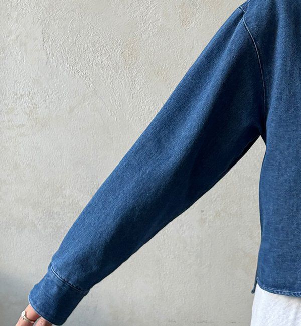  「【インフルエンサーOKOCHI企画】スキッパーデニムシャツ」|シャツ・ブラウス|