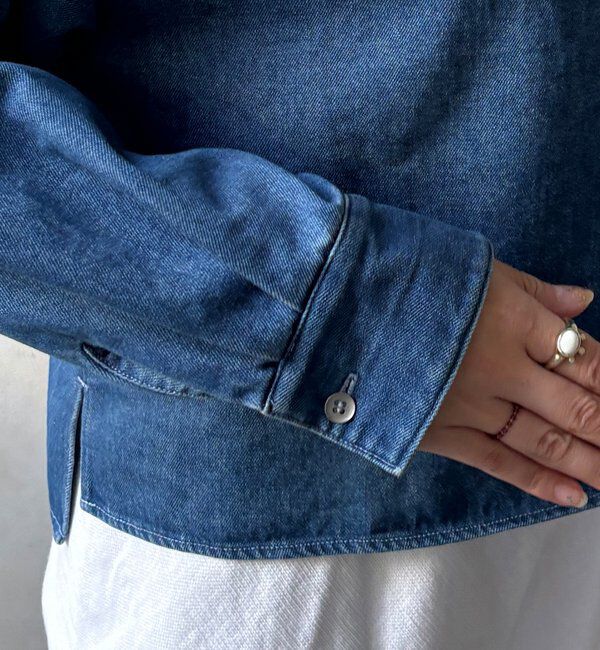  「【インフルエンサーOKOCHI企画】スキッパーデニムシャツ」|シャツ・ブラウス|