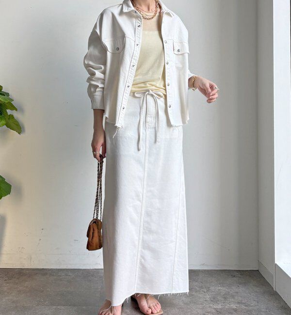  「【セットアップ可能】デニムショートシャツ」|シャツ・ブラウス|