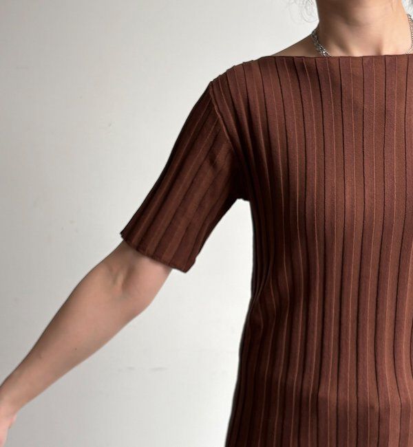  「【WEB限定】ワイドリブハーフスリーブプルオーバー」|ニット・セーター|