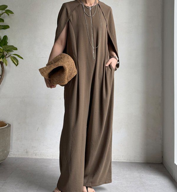  「【WEB限定】ケープマントオールインワン」|ワンピース|