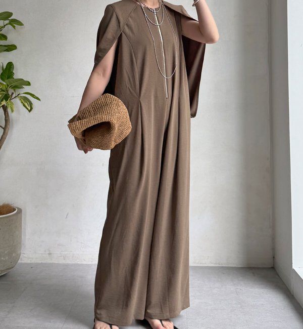  「【WEB限定】ケープマントオールインワン」|ワンピース|