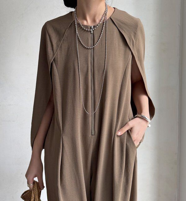  「【WEB限定】ケープマントオールインワン」|ワンピース|