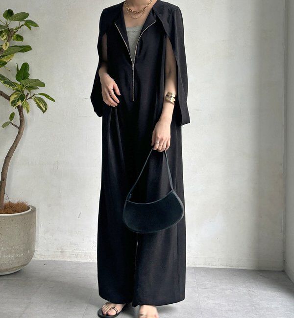  「【WEB限定】ケープマントオールインワン」|ワンピース|