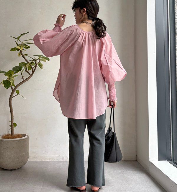  「シャーリングカフチュニックブラウス」|シャツ・ブラウス|