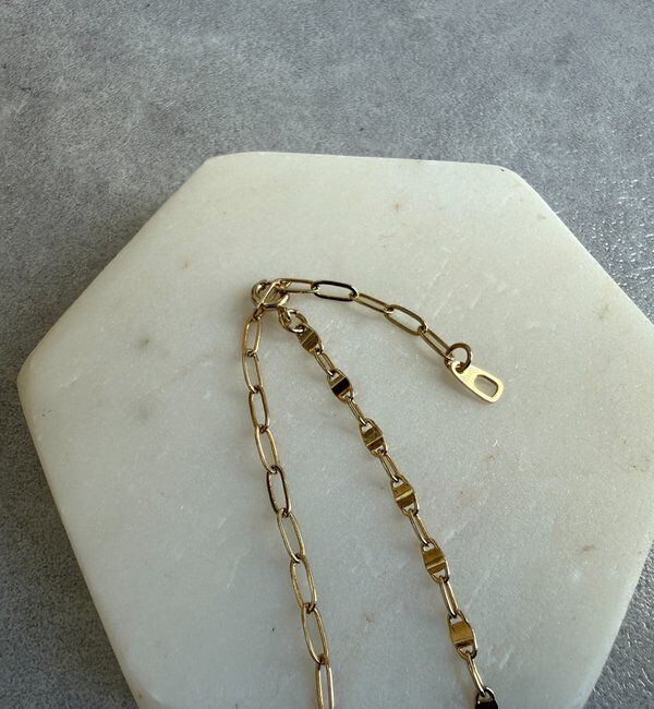  「オーバルロングチェーンネックレス」|ネックレス|