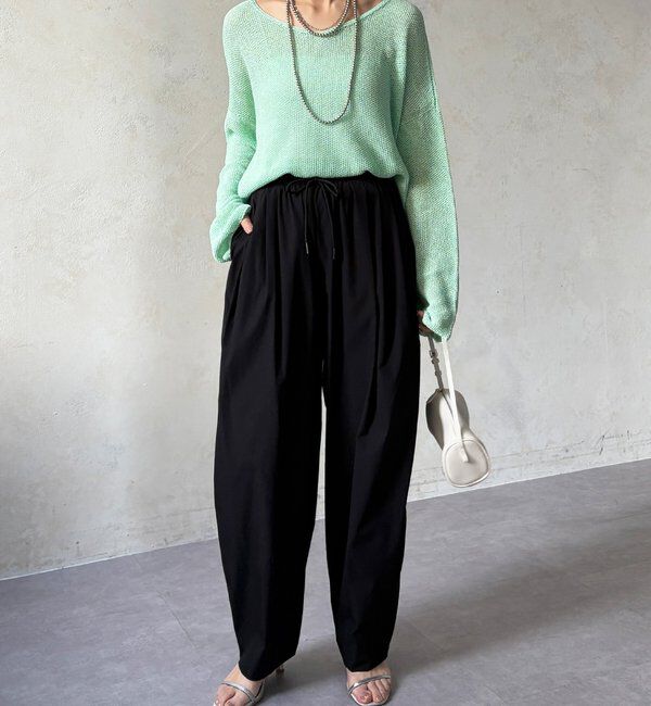  「【WEB限定】ライトストレッチクロスタックイージーパンツ」|チノ|