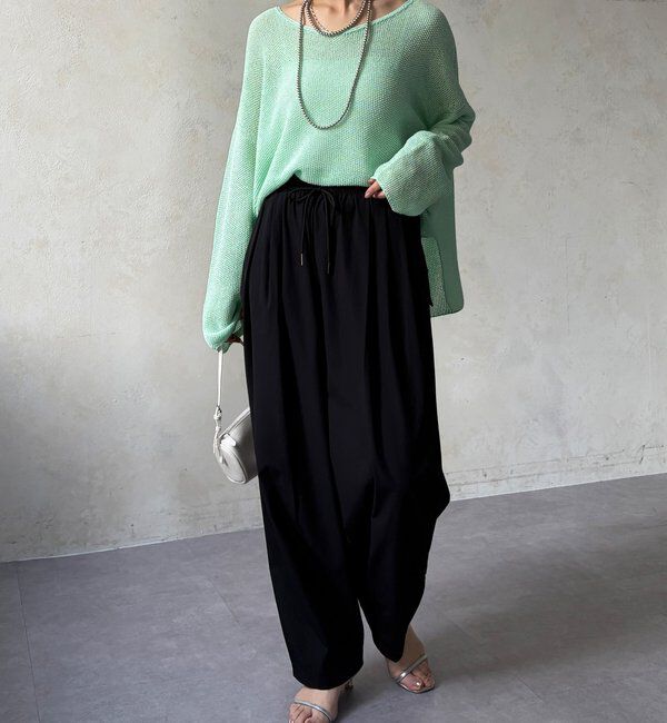  「【WEB限定】ライトストレッチクロスタックイージーパンツ」|チノ|