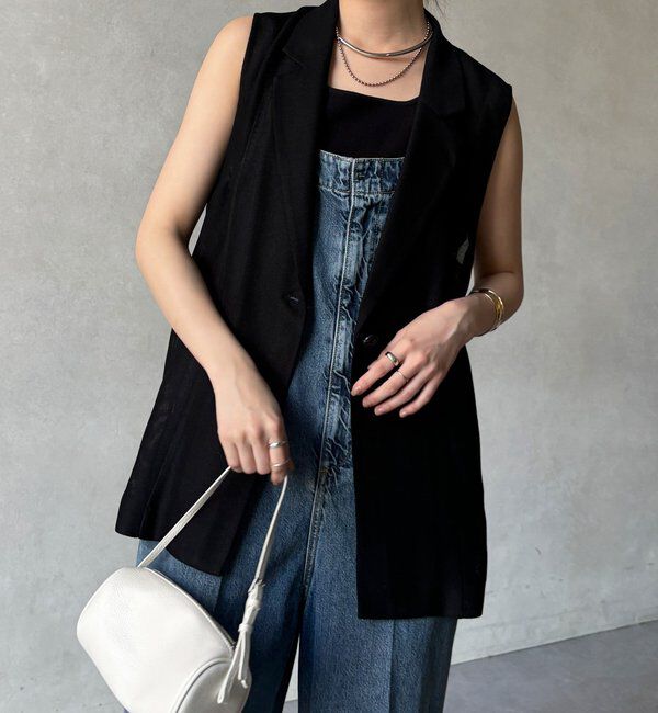  「【WEB限定】メッシュジレ」|ベスト・ジレ|ブラック