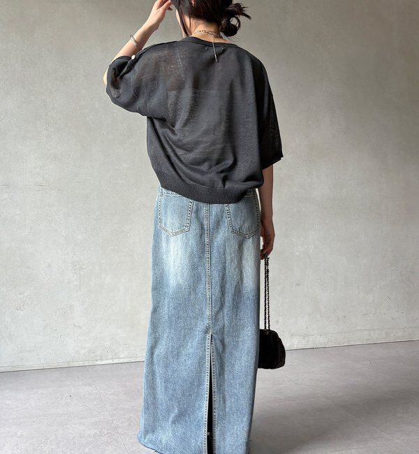  「【WEB限定】ボートネック肩ボタンワイドプルオーバー」|ニット・セーター|