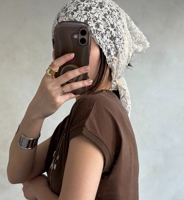  「レースマグネット付スカーフ」|マフラー|