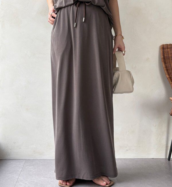  「【セットアップ可能】ソフトIラインスカート」|スカート|