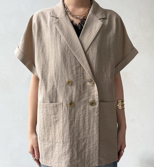  「【WEB限定/セットアップ可能】ショートスリーブジャケット」|テーラードジャケット|