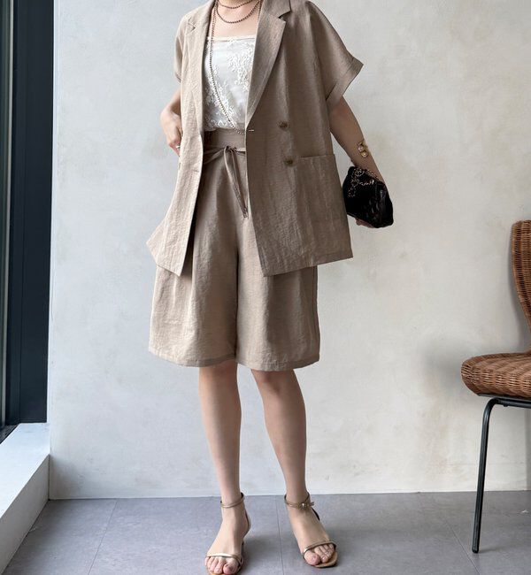  「【WEB限定/セットアップ可能】ショートスリーブジャケット」|テーラードジャケット|