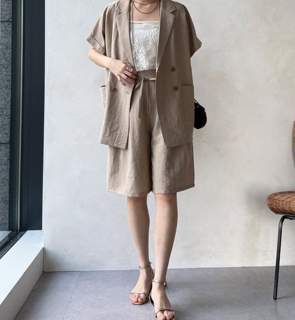  「【WEB限定/セットアップ可能】ショートスリーブジャケット」|テーラードジャケット|