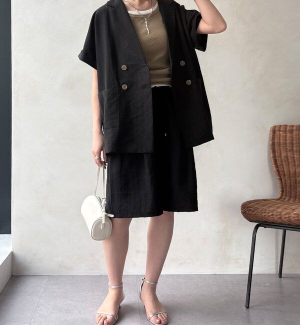  「【WEB限定/セットアップ可能】ショートスリーブジャケット」|テーラードジャケット|