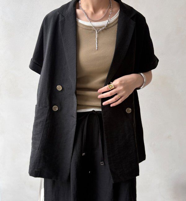  「【WEB限定/セットアップ可能】ショートスリーブジャケット」|テーラードジャケット|