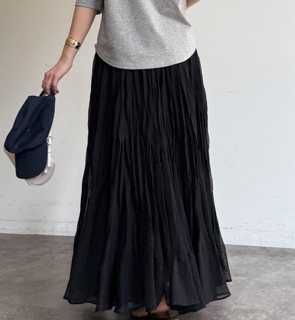 「ランダムプリーツボリュームスカート」|スカート|