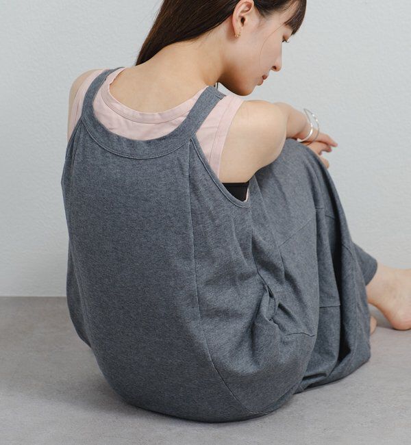  「【低身長サイズ/2サイズ展開/前後2WAY】B カットフレアワンピースSET」|その他|グレー