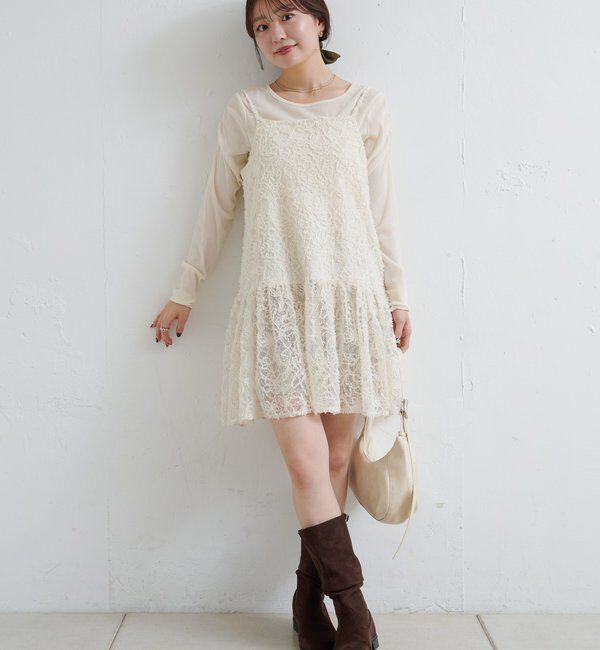  「【レザー&スエード/インソール】ルーズエンジニアブーツ」|ロングブーツ|