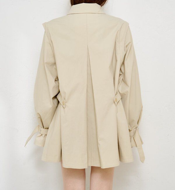  「レース付きフレアトレンチコート」|トレンチコート|