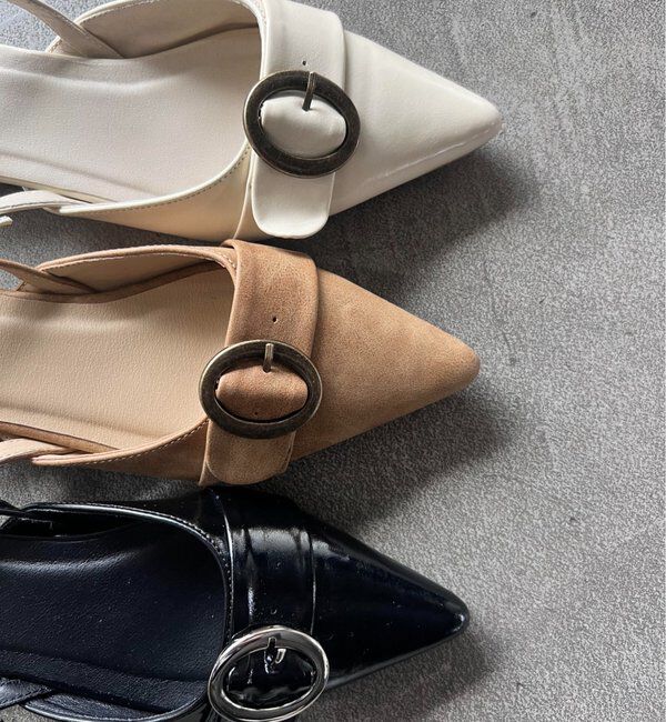  「ラインベルトパンプス」|パンプス|ベージュ