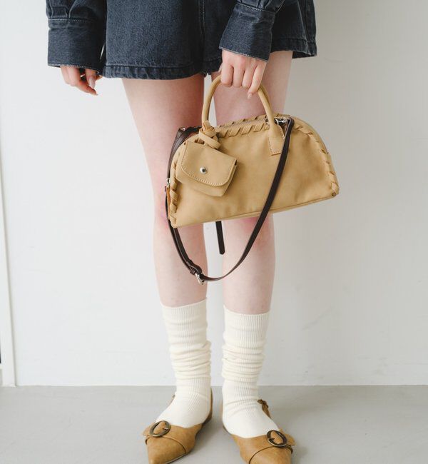  「【2WAY/500mlペットボトル収納可】ケースチャーム付ボストンバッグ」|ボストンバッグ|