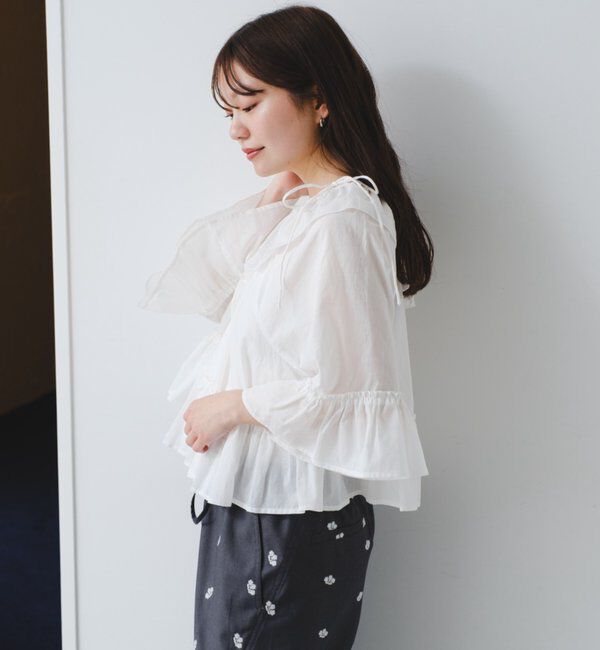  「バタフライフリルブラウス」|シャツ・ブラウス|