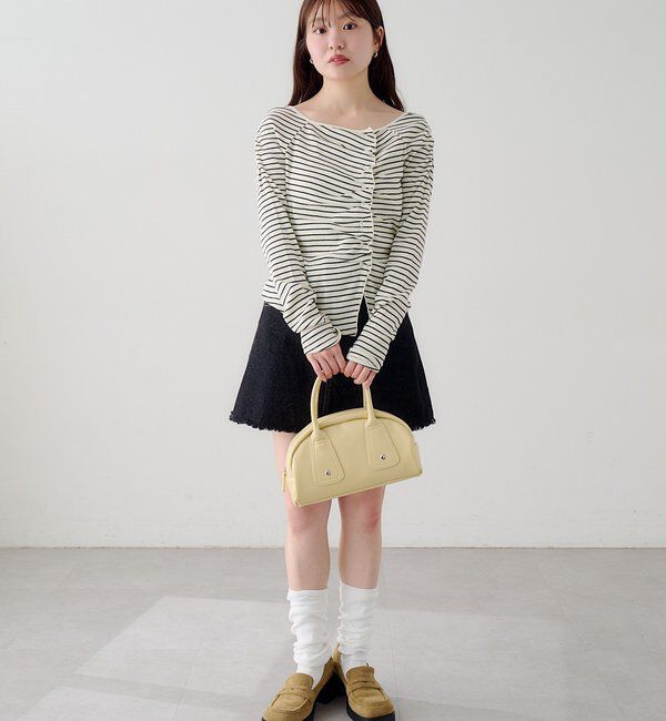  「【500ml ペットボトル収納可】フラップカラーボストンBAG」|トートバッグ|