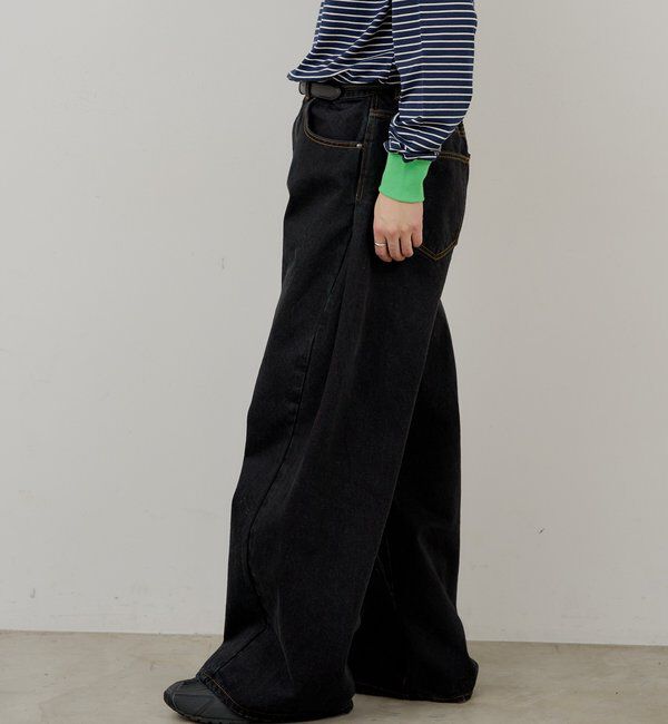  「【WHIMSIC/2サイズ展開/SETUP対応】サイドタックデニムパンツ」|デニム|