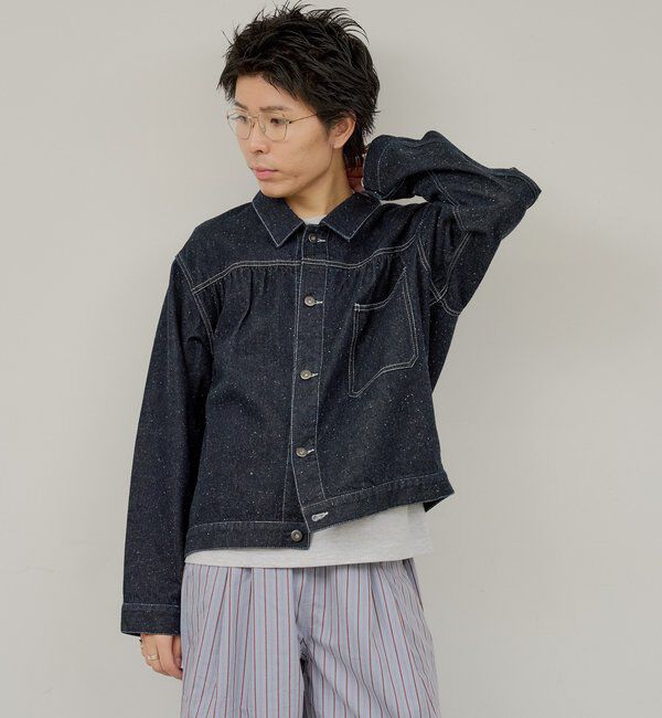  「【WHIMSIC】ネップデニムワークジャケット」|デニムジャケット|